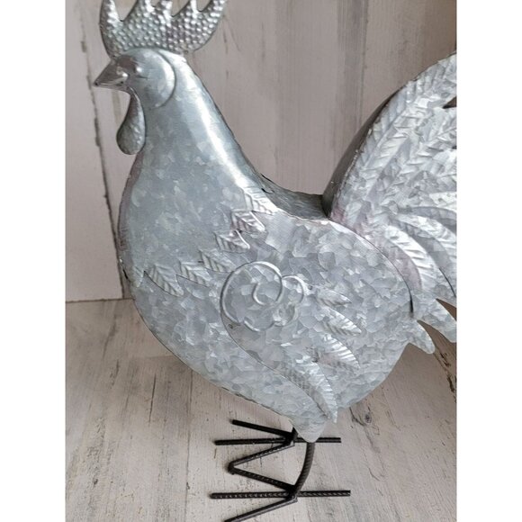 Large rooster chicken metal‎ hen bird standing home decor - Picture 6 of 7
